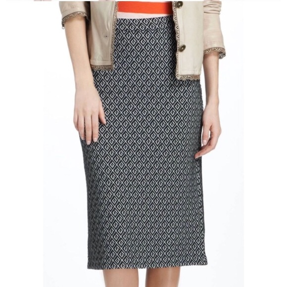 Anthropologie Dresses & Skirts - Anthropologie Maeve Geotile Pencil Skirt Intarsia